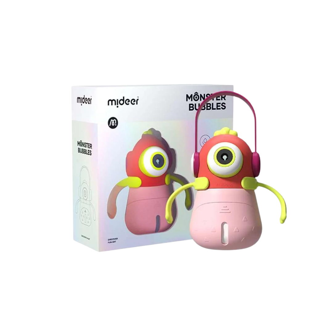 Elektrinis muilo burbulų aparatas PINK MONSTER BUBBLES