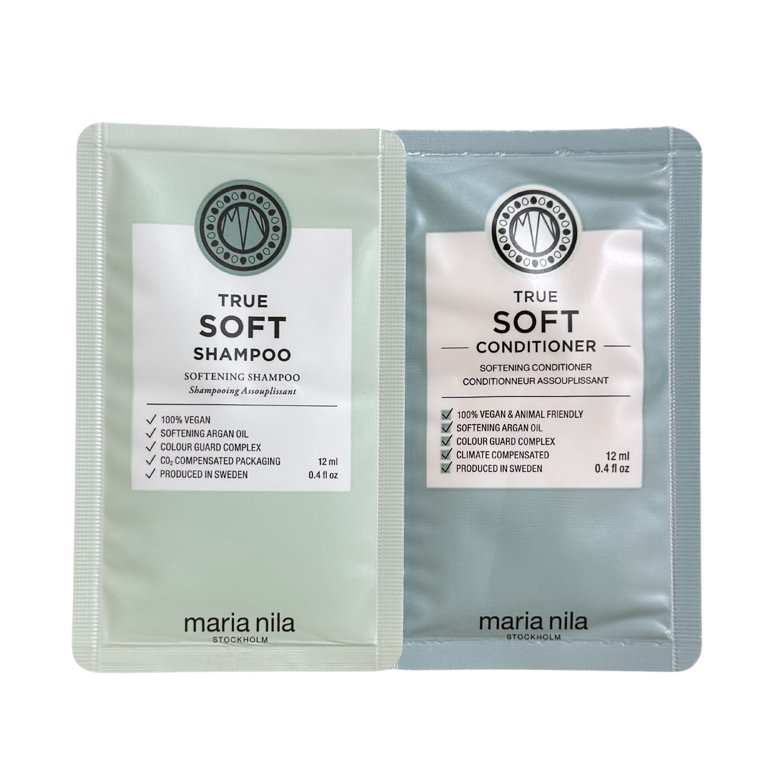 DOVANA – MARIA NILA TRUE SOFT minkštinamasis plaukų šampūnas + kondicionierius (2x12ml)