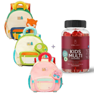 Vaikiška išvykų kuprinė + Multivitaminai vaikams